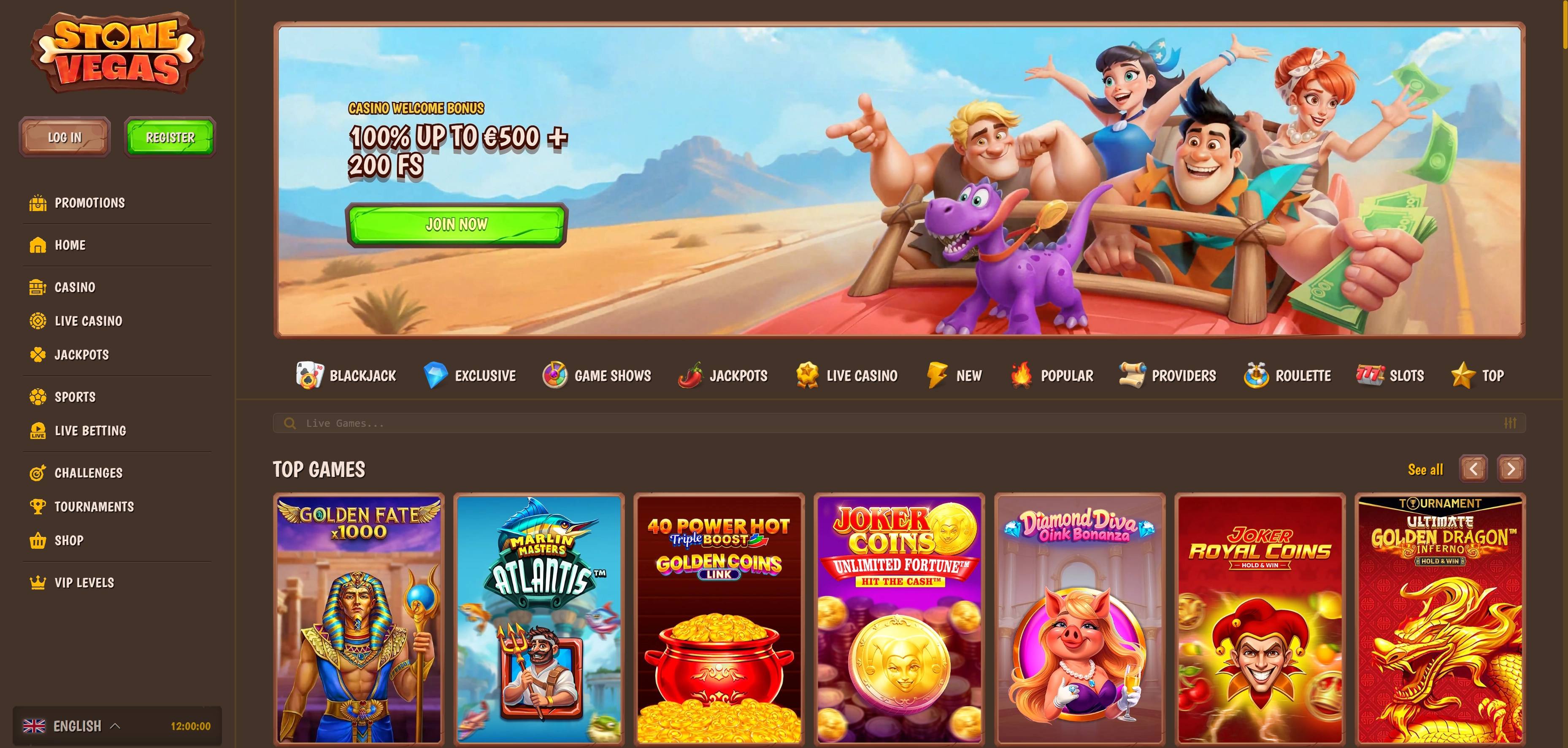 StoneVegas Casino Tablet App Preview